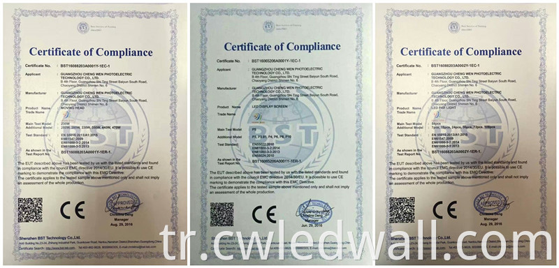 Led Wall Certificate